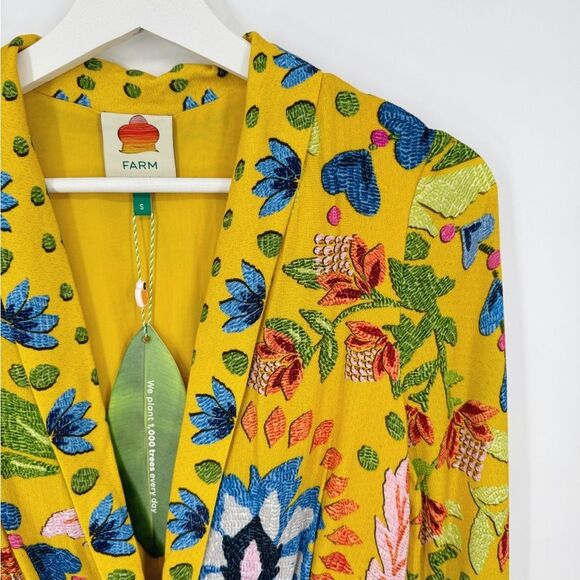 FARM Rio Yellow Summer Garden Maxi Dress Small - worn once - Picture 5 of 10